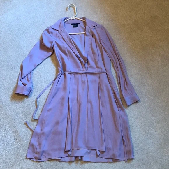 armani exchange purple dress Mini Shirt Dress